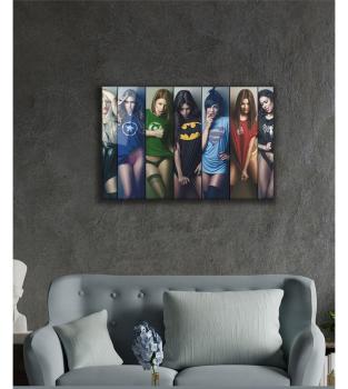 Sexy hero girls Art Design rectangular special Glass Picture!